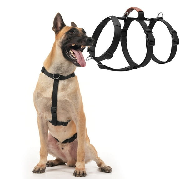 Escape Proof Dog Harness, No Pull Harness with Lift Handle, Adjustable Pet Vest with Front and Back Leash Clips for Medium Large Dogs Walking Hiking Training