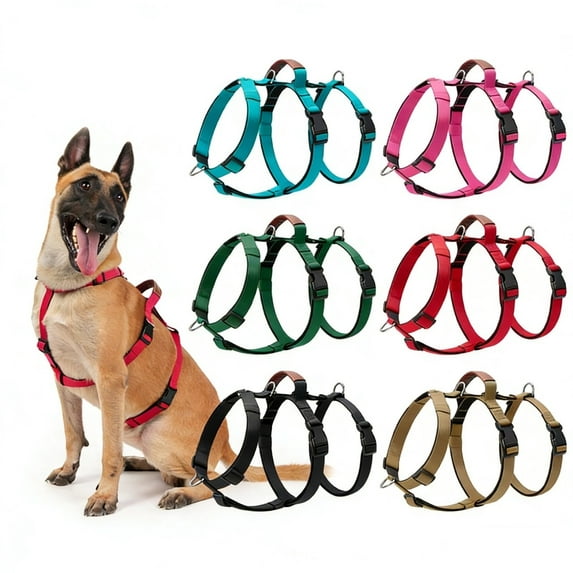 Escape Proof Harness, No Slip Dog Harness Escape Proof, Reflective Harness with Handle, Breathable, Durable, Adjustable Vest for Large Dogs Walking, Training, and Running Gear