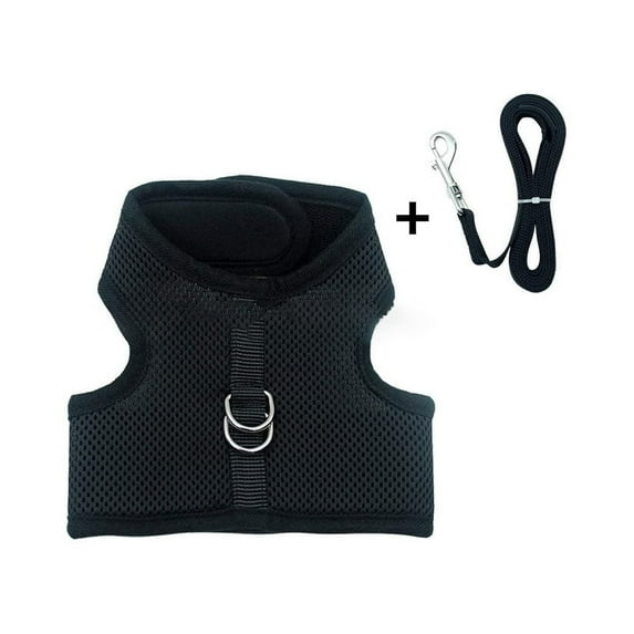 Escape Proof Pet Cat Harness with Leash Adjustable Soft Mesh Reflective M