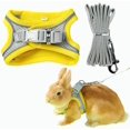 thumbnail image 1 of Escape Proof Rabbit Harness and Leash Set, Breathable Mesh Vest Harness with Reflective Strips for Bunny, Guinea Pig, Ferret, 1 of 9