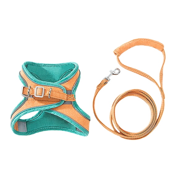 Escape Proof Y-Shape Cat Harness with Leash Set Soft Breathable Vest Adjustable Reflective Walking 1pc 7.9in