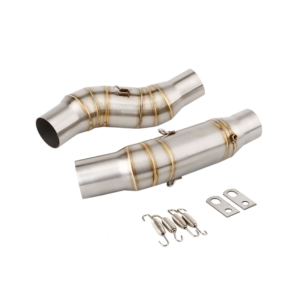 Motorcycle exhaust outlet link pipe