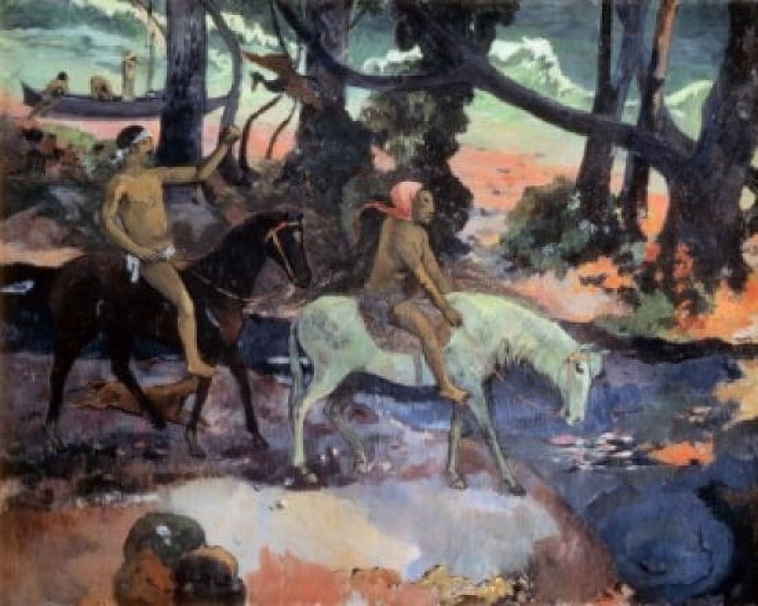 Escape The Ford 1901 Paul Gauguin (1848-1903French) Oil on Canvas Pushkin Museum of Fine Arts Moscow Canvas Art - Paul Gauguin (24 x 36)