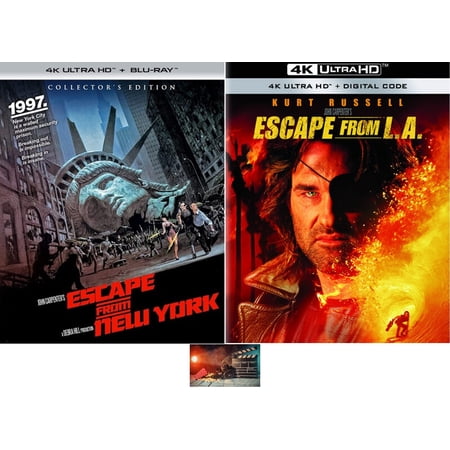 Escape from New York and Escape from L.A. Kurt Russell 4K Ultra HD Set Includes Movie Take Art Card