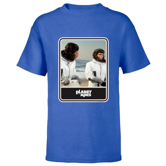 Escape from the Planet of the Apes 1971 Cornelius and Zira - Short Sleeve T-Shirt for Kids - Customized-Royal