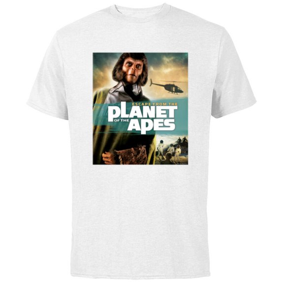 Escape from the Planet of the Apes 1971 Dr Zira Movie Poster - Short Sleeve Cotton T-Shirt for Adults - Customized-White