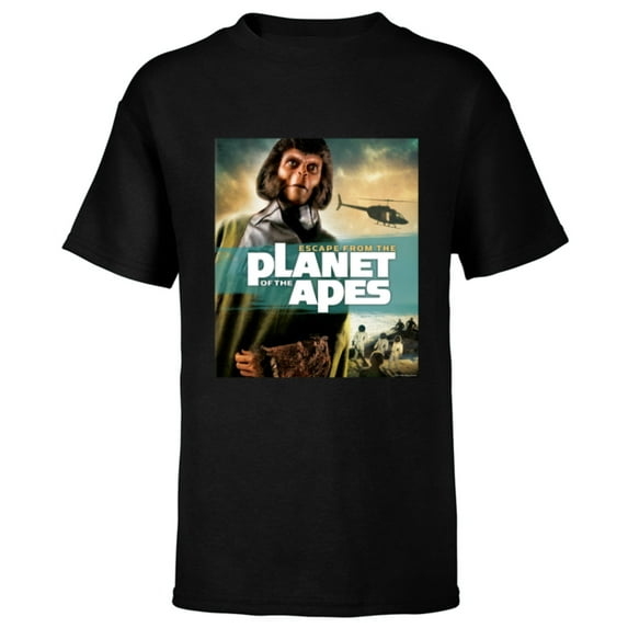 Escape from the Planet of the Apes 1971 Dr Zira Movie Poster - Short Sleeve T-Shirt for Kids - Customized-Black