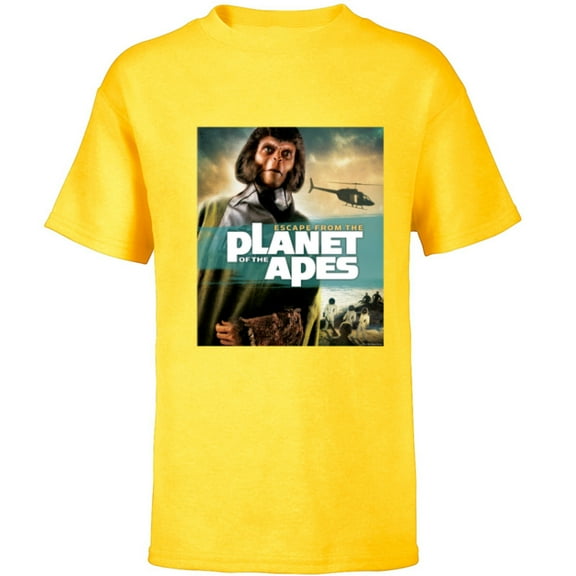 Escape from the Planet of the Apes 1971 Dr Zira Movie Poster - Short Sleeve T-Shirt for Kids - Customized-Yellow