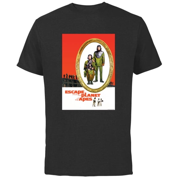 Escape from the Planet of the Apes 1971 Family Movie Poster - Short Sleeve Cotton T-Shirt for Adults - Customized-Black