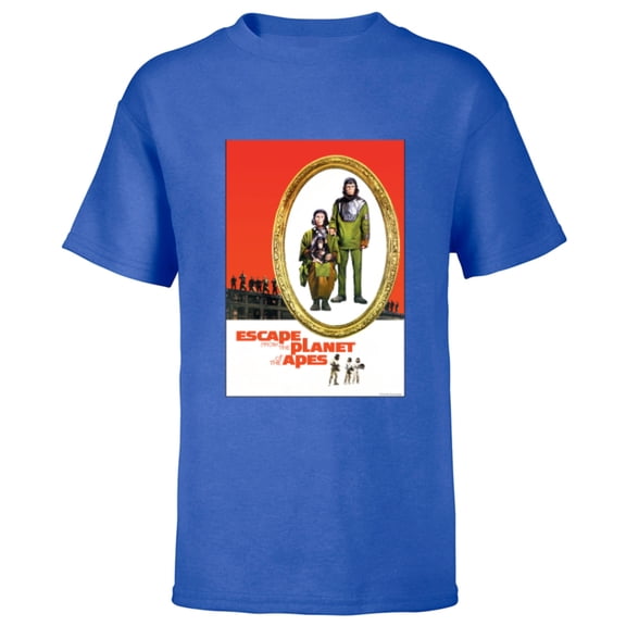 Escape from the Planet of the Apes 1971 Family Movie Poster - Short Sleeve T-Shirt for Kids - Customized-Royal
