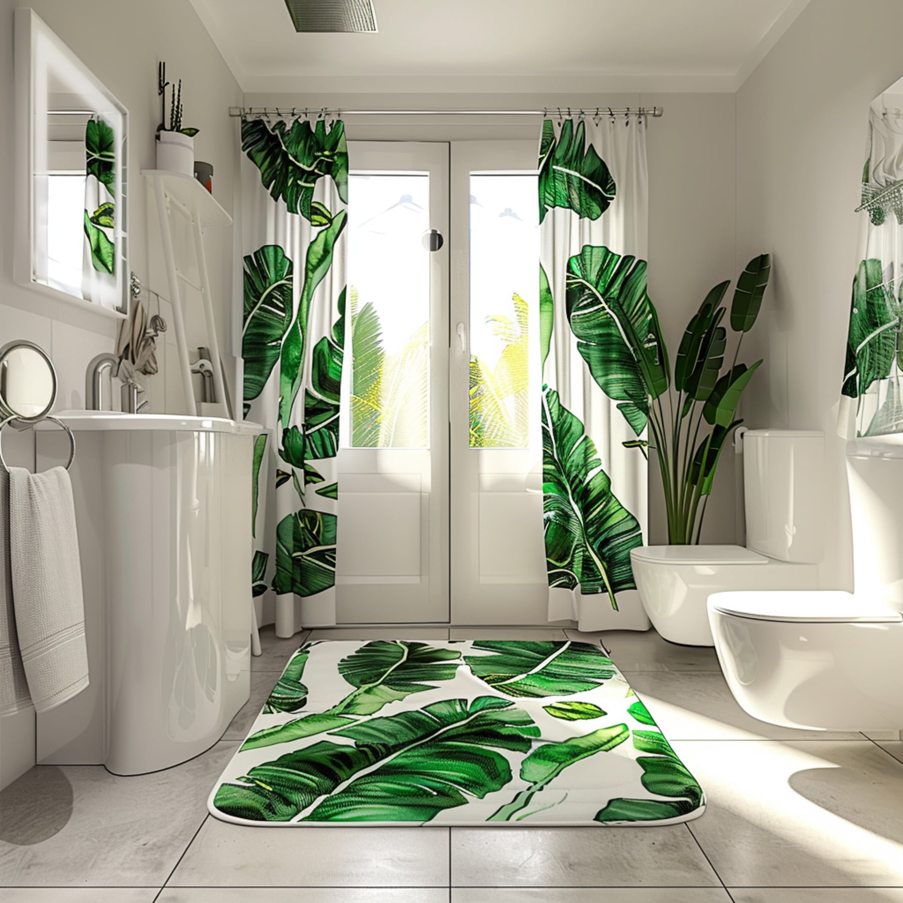 Escape to a Tropical Oasis with our Ultrarealistic Banana Leaves Shower