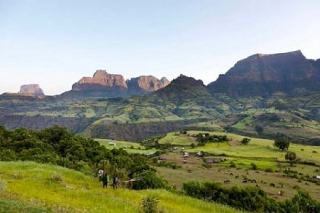 Escarpment of the Semien Mountains Ethiopia Canvas Art - Martin Zwick DanitaDelimont (19 x 12)