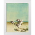 thumbnail image 1 of Escobedo, Mary 15x18 White Modern Wood Framed Museum Art Print Titled - Sandpipers By The Sea, 1 of 4