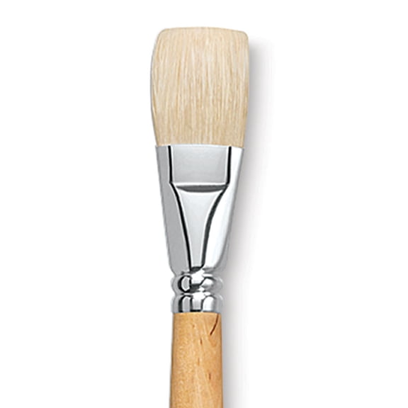 Escoda Clasico Chungking White Bristle Brush - Bright, Extra Long Handle, Size 28