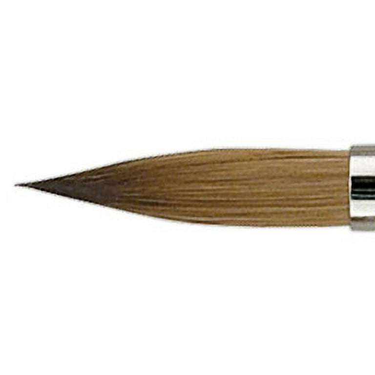 Escoda Optimo Kolinsky Sable Brush - Pointed Round, Long Handle, Size 3/0 