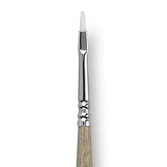 Escoda Perla Toray White Synthetic Brush - Bright, Long Handle, Size 1