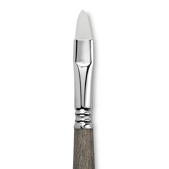 Escoda Perla Toray White Synthetic Brush - Bright, Short Handle, Size 12