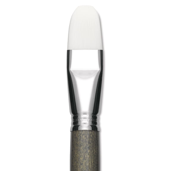 Escoda Perla Toray White Synthetic Brush - Bright, Short Handle, Size 24