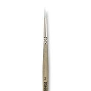Escoda Perla Toray White Synthetic Brush - Round, Short Handle, Size 2