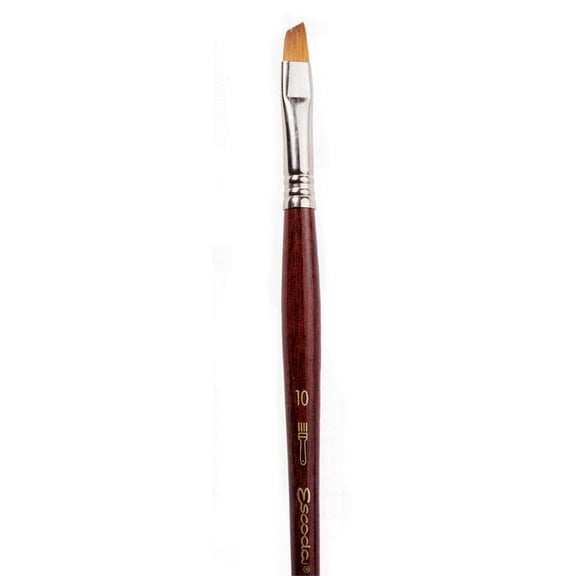 Escoda Prado Tame Synthetic Brush - Angular, Short Handle, Size 10