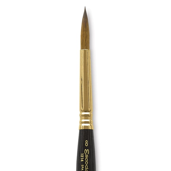 Escoda Reserva Kolinsky-Tajmyr Sable Brush - Pocket Round, Short Handle, Size 8