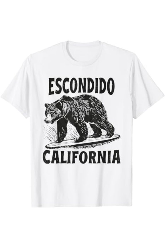 Escondido California Retro Surfer Beach Vintage T-Shirt