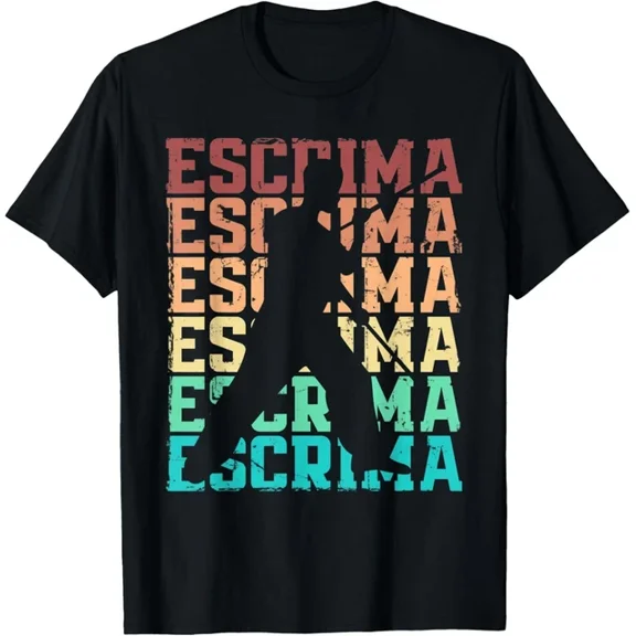 Escrima Eskrima Kali Arnis Escrima Sticks Silhouette T-Shirt