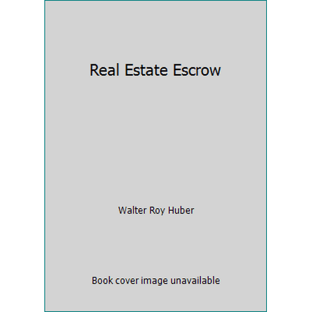 Real Estate Escrow [Paperback - Used]