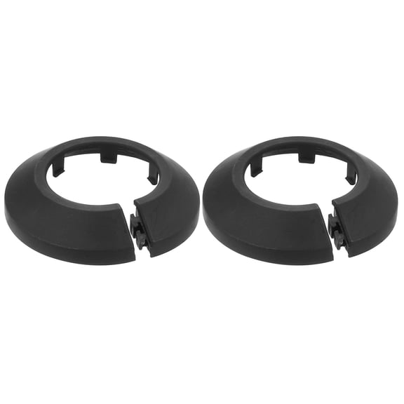 Escutcheon Plate, 2Pcs 32mm - Fit 1.26" Outer Diameter Split Pipe Flange Water Pipe Cover Collar Decoration, PP Plastic Plumbing Cover Plates (Black)