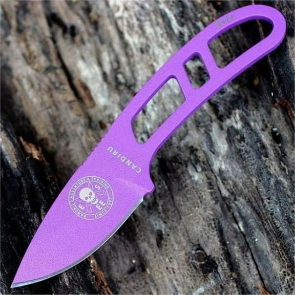 Esee Knives ESE-CAN-PURP-E Candiru Purple Drop Point Blade, Clear & White Molded Sheath