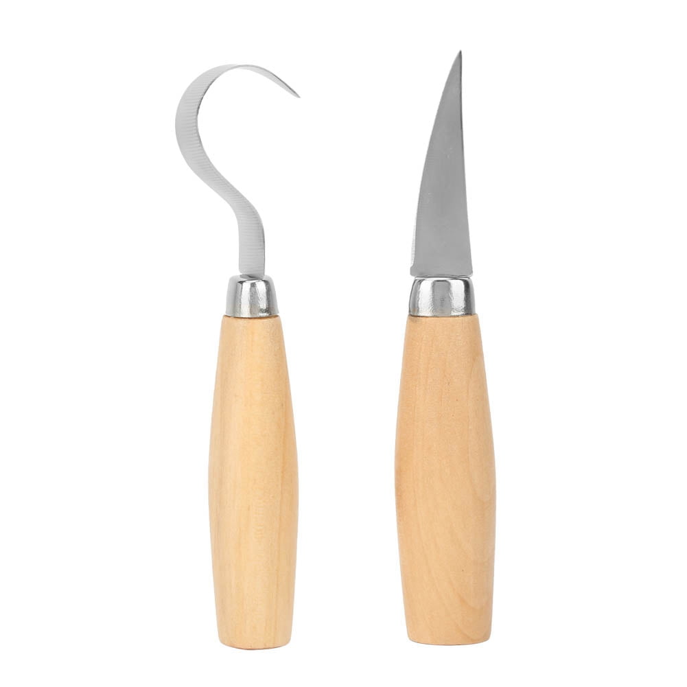EseeAier 2pcs Stainless Steel Woodworking Engraving Knives Tools Wood ...