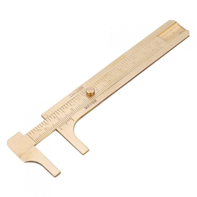 EseeAier Brass Vernier Caliper Double Scale Jewelry Measuring Ruler