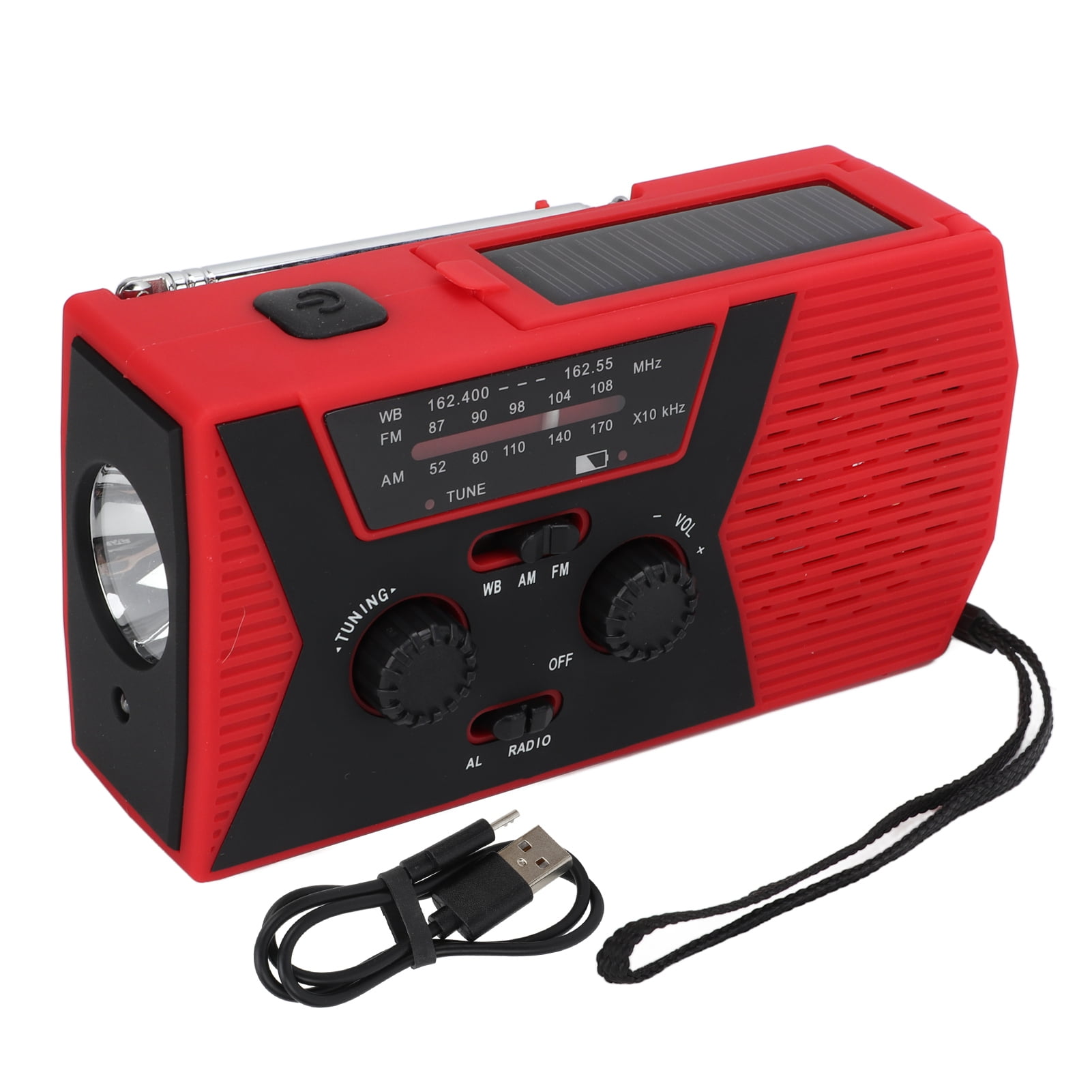 EseeAier Hand Crank Radio Waterproof AM FM WB Emergency Radio 2.7 to 4 ...