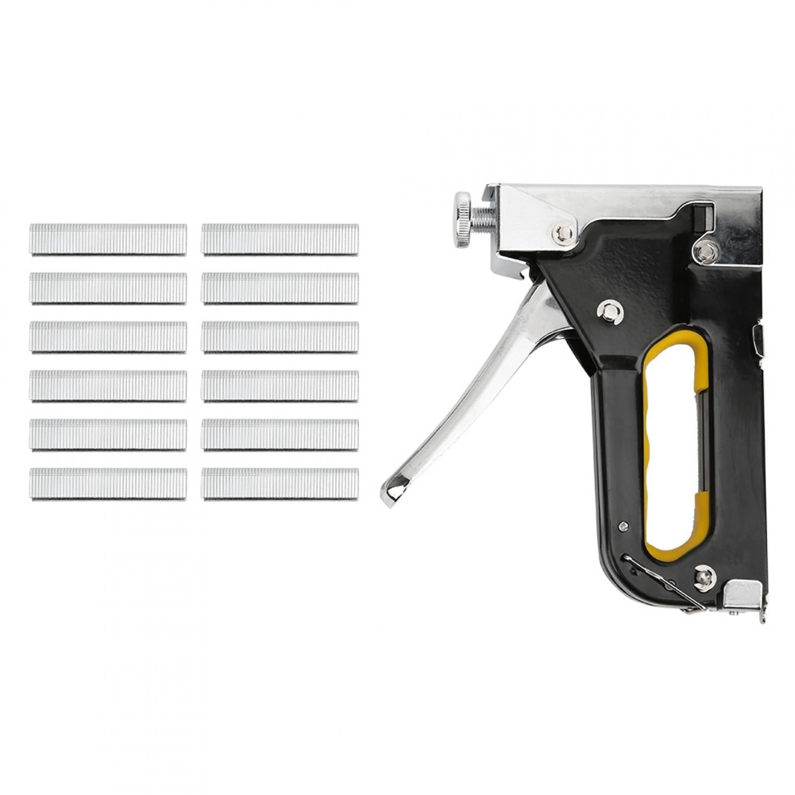 EseeAier Manual Nailer Staple Tacker Hand Nailing Tool Hardware Accessory 3Use Black Alloy