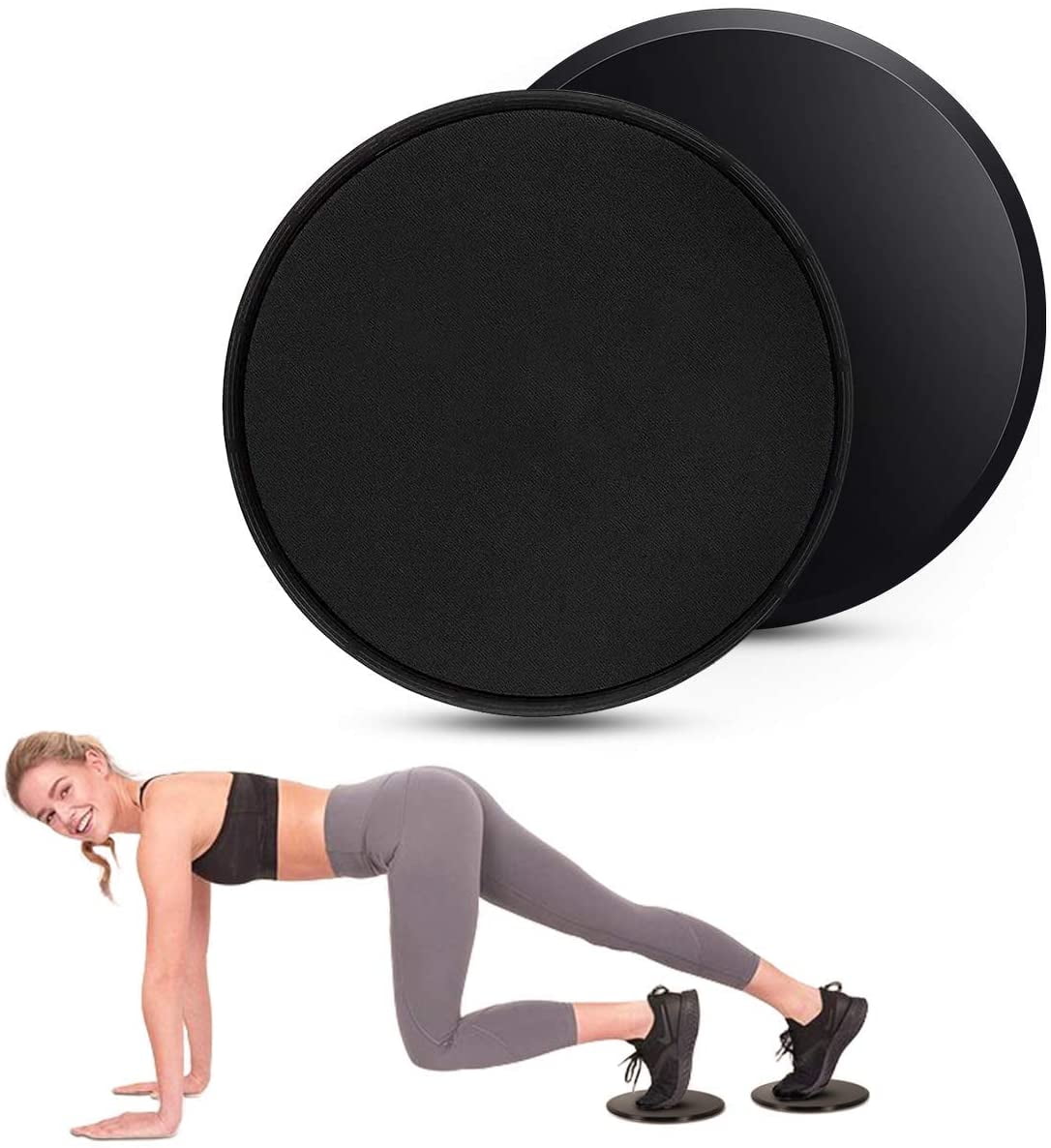 EseeAier Set of 2 Fitness Training Core Sliders Gym Core Gliding Disc ...
