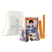 Eselect Knitting Bundle for Beginners - Boye Teach Yourself to Knit Kit, Bernat Softee Chunky Natures Way Ombre Yarn, Craft Bag, Boye 12-Month Planner, Knit Needles, Carabiners & More