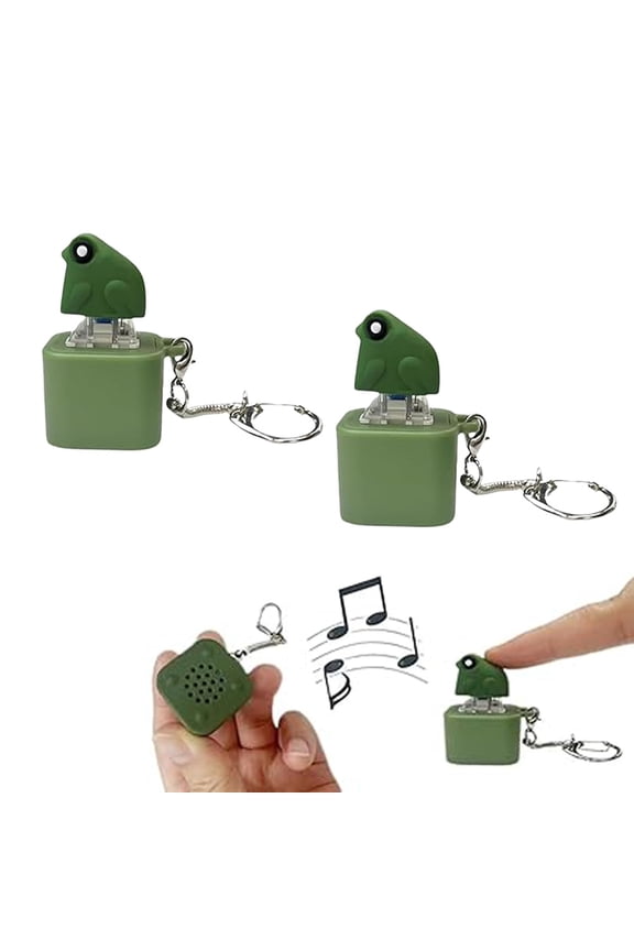 Eselic Clickfrog, Croaking Frog Keychain, Amusing Keyboard Clicker Key Ring With Vibrant Led Lights,Usb-C Charging Design, Portable Play Gadget, Calm Mood And Bring Daily Entertainment For Adults
