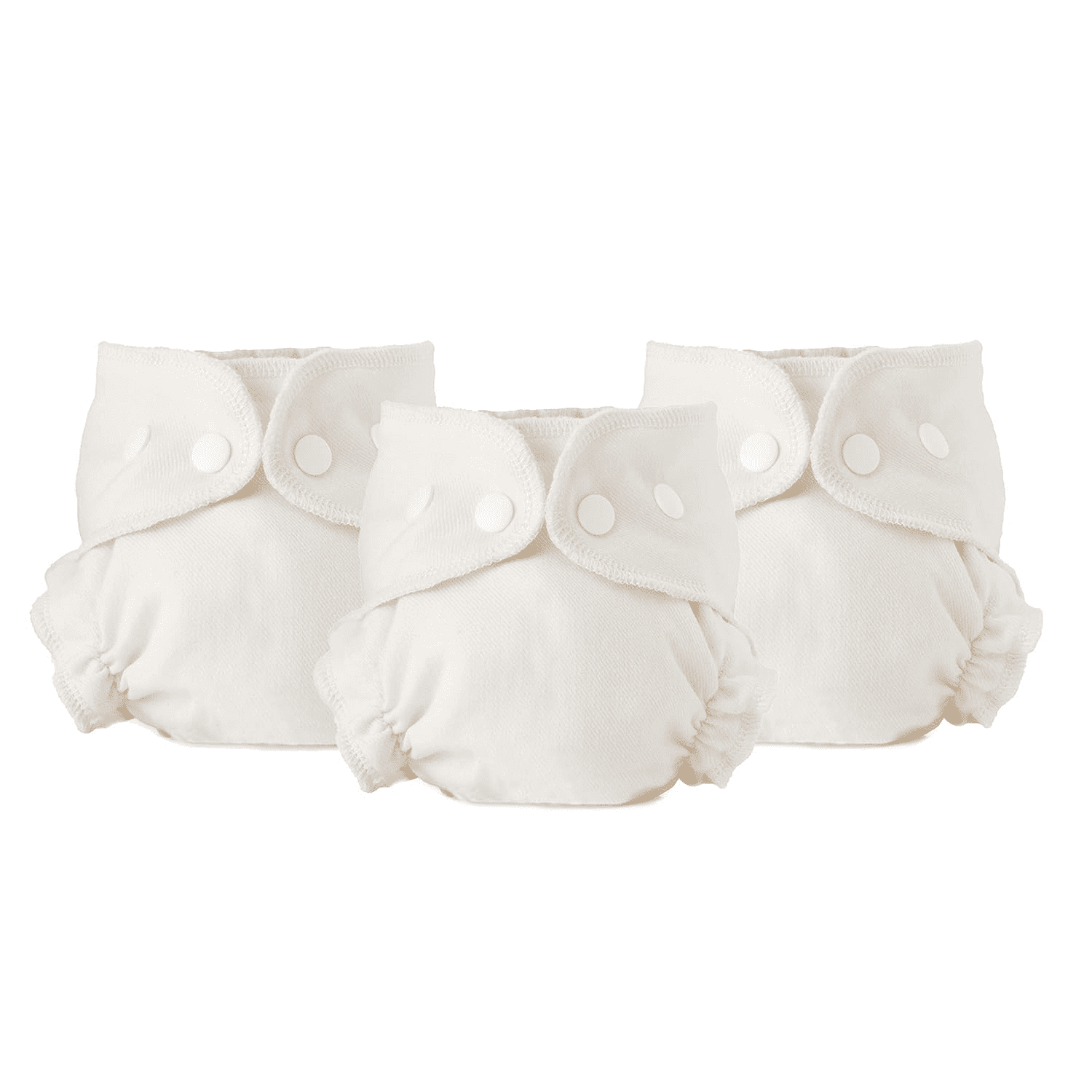 Esembly Cloth Diaper Inner - Organic Cotton Fitted Diaper- Soft, Ultra-Absorbant, Trim-Fitting Layer to Pair with Waterproof Outer for Blowout-Proof Diapering - 3-Pack, Size 1 (7-17lbs)
