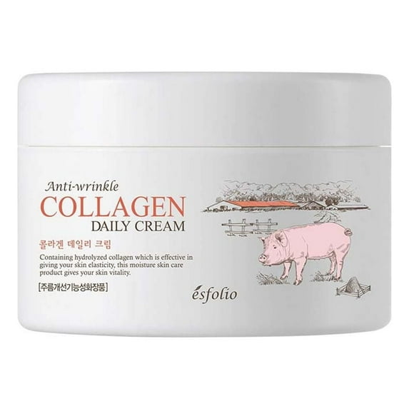 Esfolio AntiWrinkle Collagen Daily Cream, moisturizer for winter, for all skin, 6.76oz 200ml