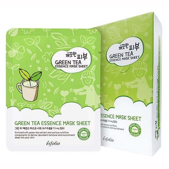 Esfolio Green Tea Essence Mask 10 Sheets