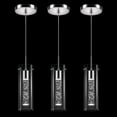 thumbnail image 1 of Esfos Pendant Ceiling Light Fixture, LED Kitchen Lighting Crystal Pendant Lights Kitchen Island, 1-Light Integrated Kitchen Hanging Light Fixture Modern Island Light with Bubble Glass Three Pack C95, 1 of 3