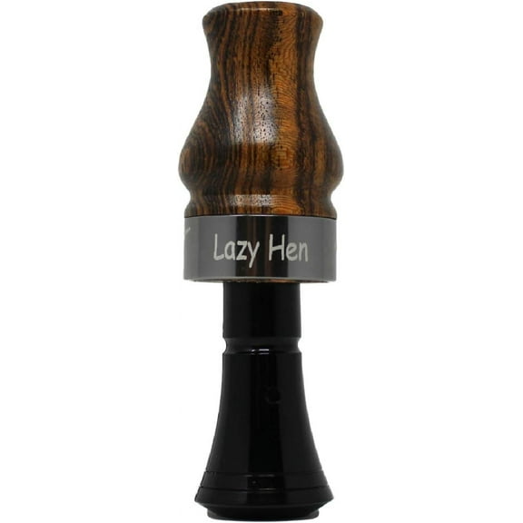 Esh Lazy Hen Duck Call for Hunting - All Weather Waterfowl Double Reed Bicote Wooden Duck Call
