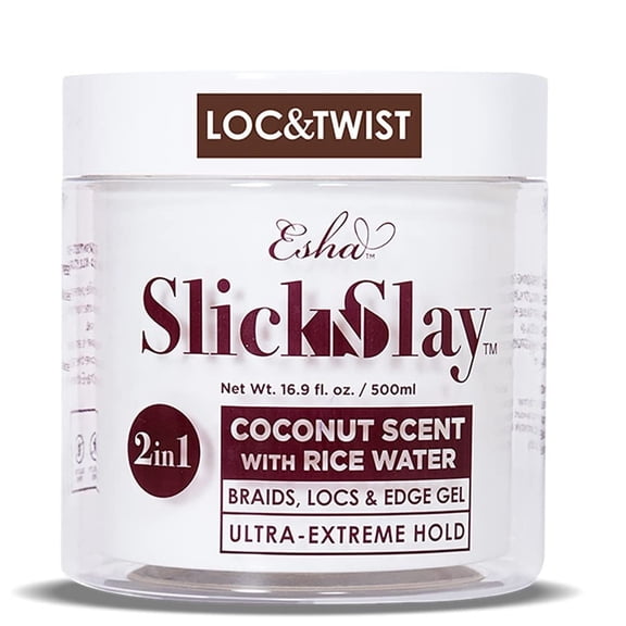 Slain Definition Esha Slick N Slay 2-in-1 Braiding Gel, Peach, 5 Fl Oz, Ultra Hold ...