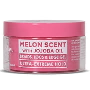 Esha Slick N Slay 2-in-1 Braiding Gel   Ultra Extreme Hold for Locs, Twists & Braids   Hydrating, Conditioning, Fast Dry   Melon, 5 Fl Oz