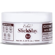 Esha Slick N Slay 2-in-1 Braiding Gel – Ultra Extreme Hold for Locs, Twists & Braids – Hydrating, Conditioning, Fast Dry – Coconut, 5 Fl Oz