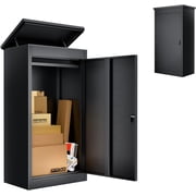 Esheno Anti-Theft Package Delivery Box 20.86x15.15x41.33" Galvanized Steel Waterproof Outdoor Porch Storage