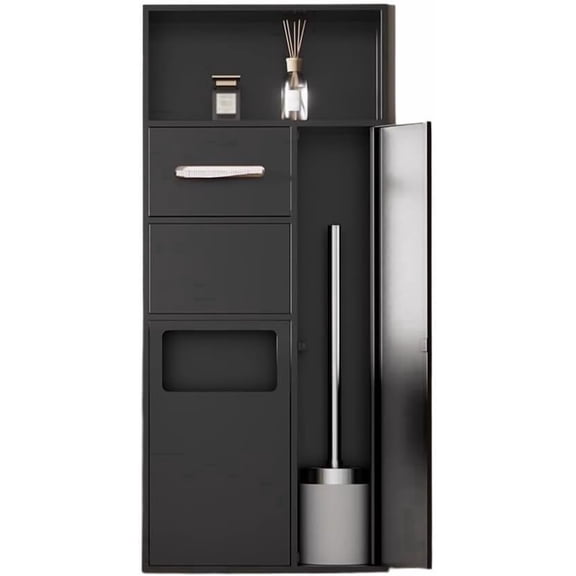 Esheno Built in Recessed Bathroom Cabinet Stainless Steel Wall Niche with Trash Compartment Tissue Holder Open Cleaning Compartments Seamless Welded for Bathroom Shower Laundry