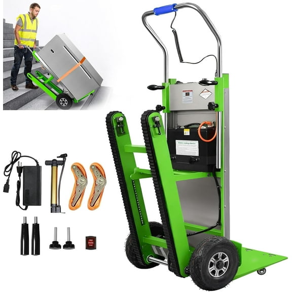 Esheno Electric Stair Climbing Hand Truck 900 lb Capacity 1250W Motor Heavy Duty Stair Climber Green