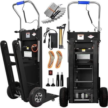 Esheno Electric Stair Climbing Hand Truck 900 lb Capacity 1250W Motor Heavy Duty Stair Climber for Furniture Logistics black