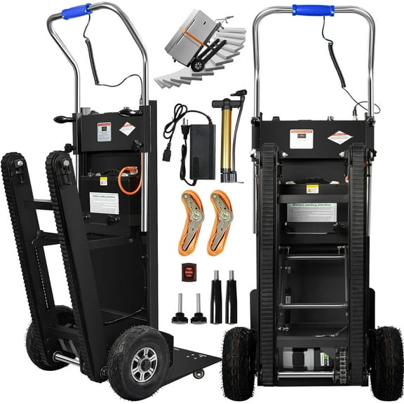 Esheno Electric Stair Climbing Hand Truck 900 lb Capacity 1250W Motor Heavy Duty Stair Climber for Furniture Logistics black